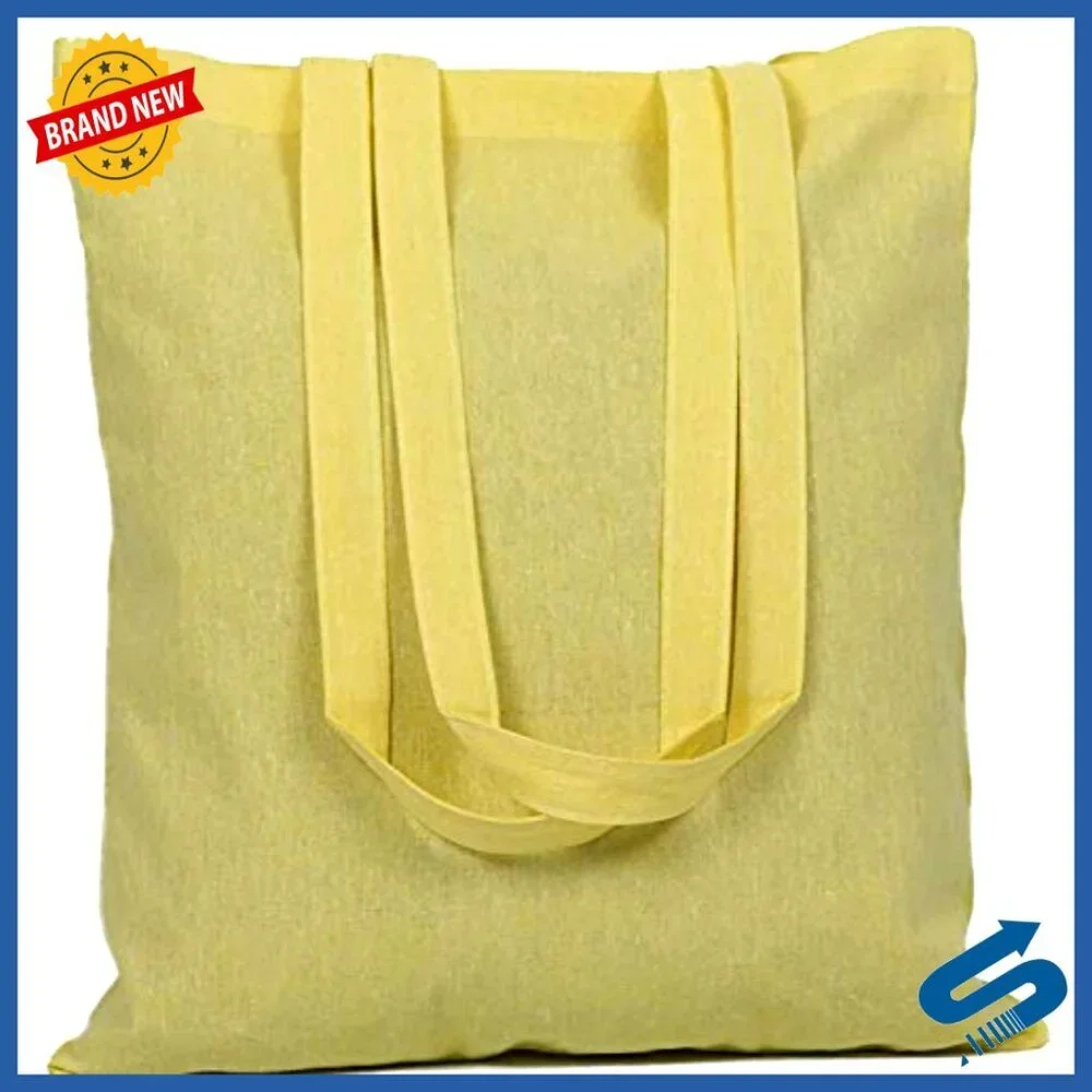 Reusable Grocery Tote Bags Eco Friendly Cotton Canvas Strong Long Handles